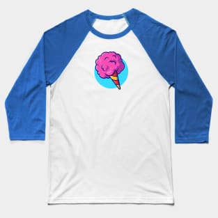 Cotton Candy Floss Cartoon Baseball T-Shirt